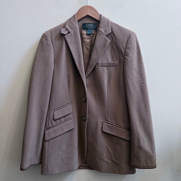Lauren Ralph Lauren Jackets & Blazers - Lauren Ralph Lauren Camel Blazer Size 6P Designer Virgin Wool Oversized Blazer